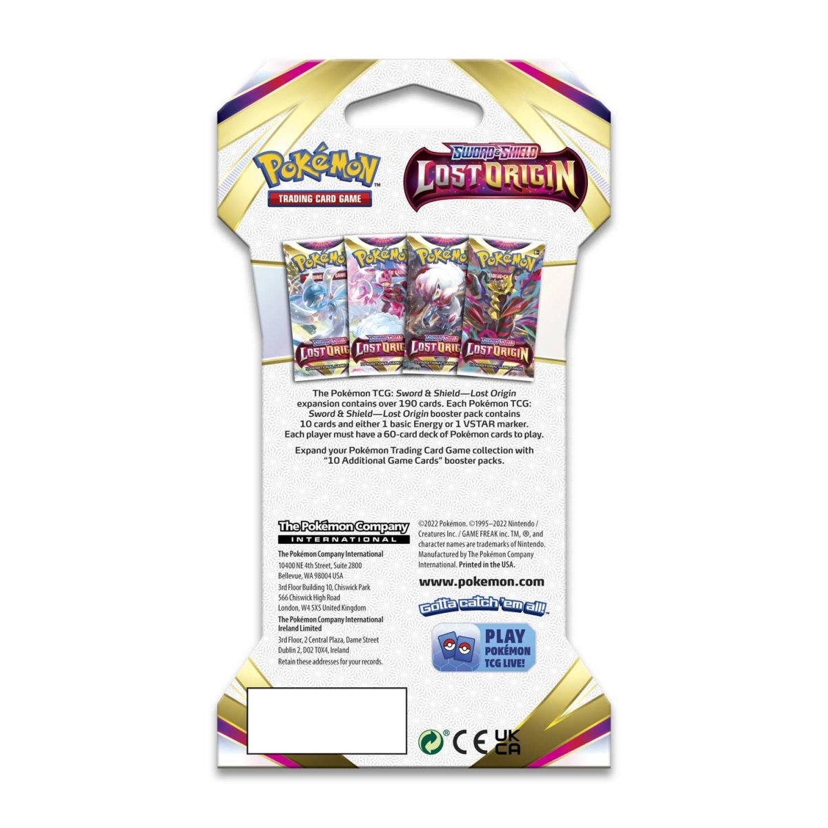 Pokemon: Sword & Shield - Lost Origin - Sleeved Booster Pack
